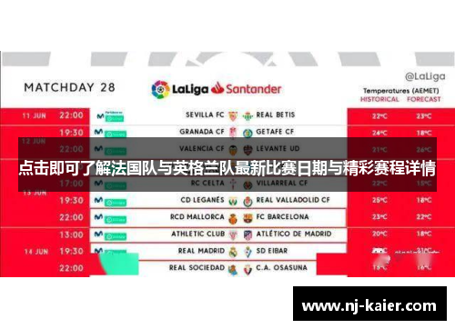 点击即可了解法国队与英格兰队最新比赛日期与精彩赛程详情